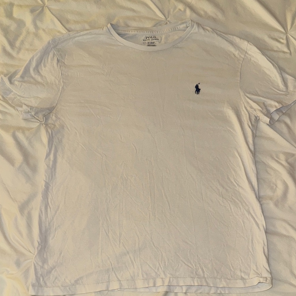 Polo by Ralph Lauren White Tee with Navy Logo